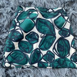 Zara Green, Black, White Skirt. Size Small.